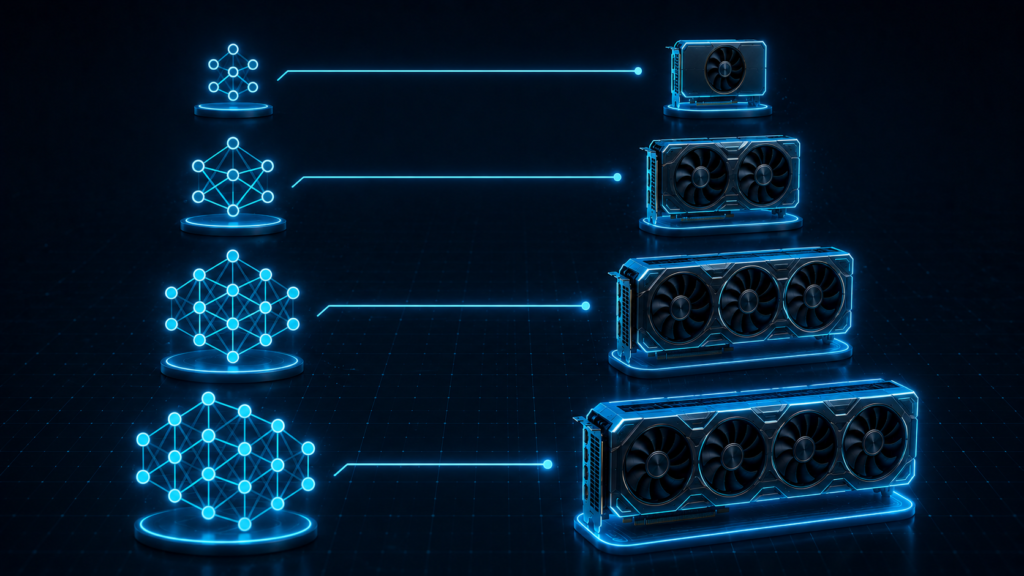 Which GPU for which model size